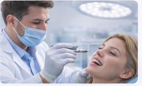 Zirkonyum Tedavisi için klinik ortam konsept görseli