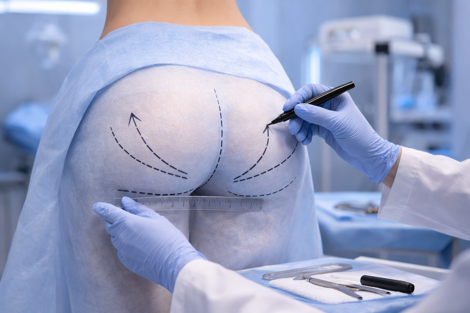 Brezilya Popo Kaldırma için klinik ortam konsept görseli