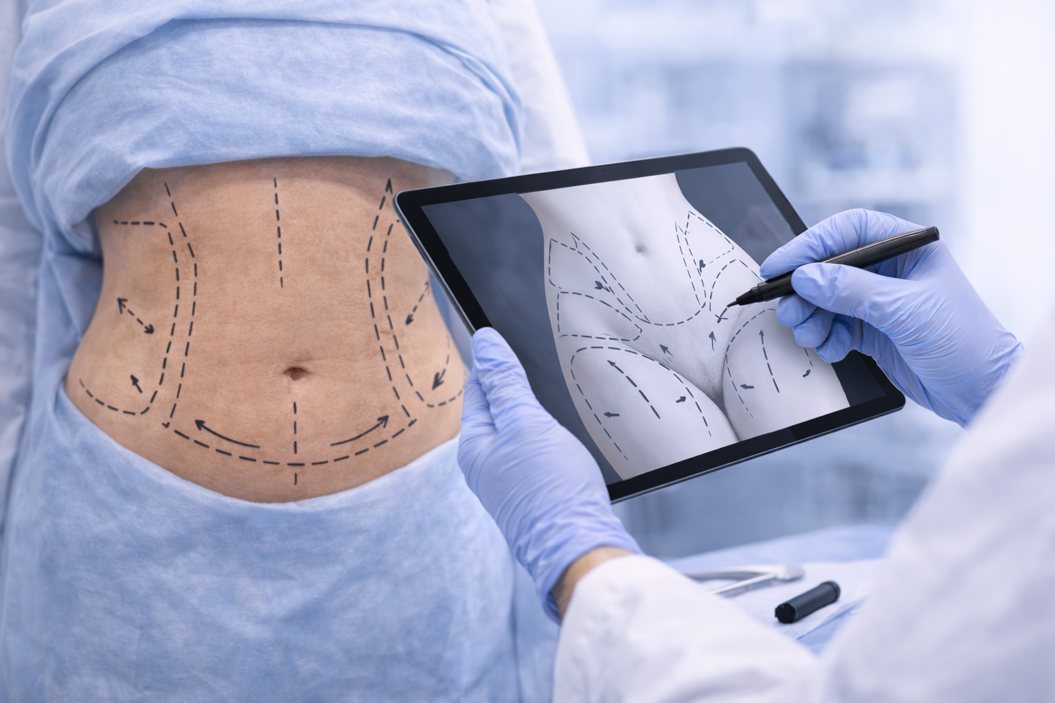 Liposuction için klinik ortam konsept görseli