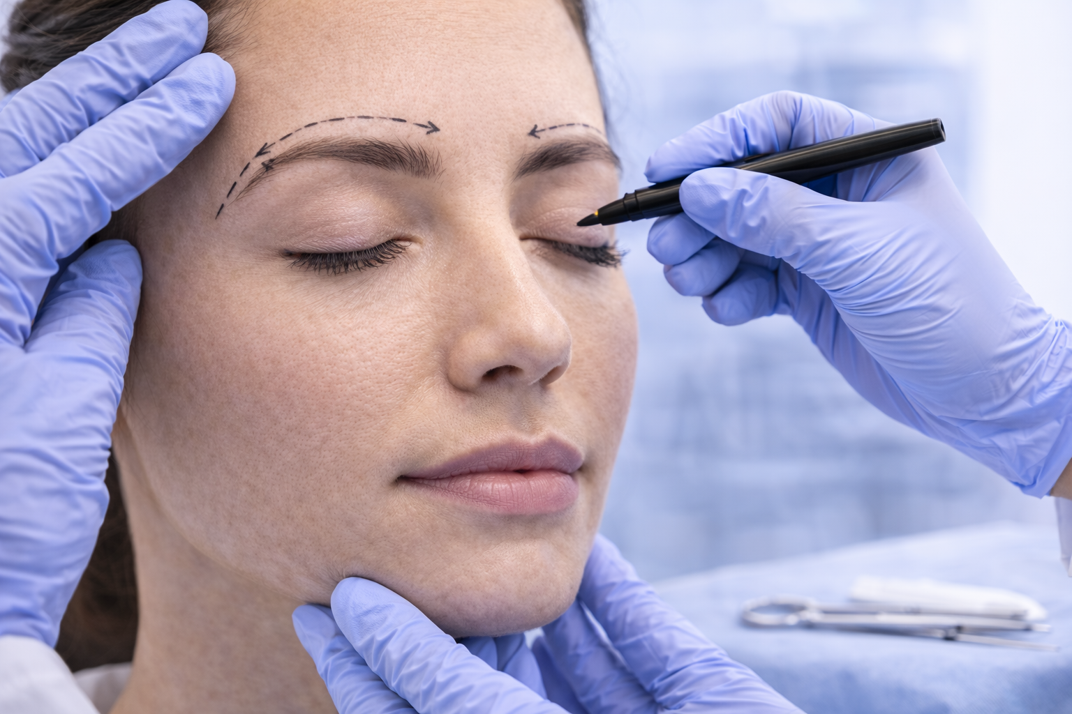 Kaş Kaldırma için klinik ortam konsept görseli