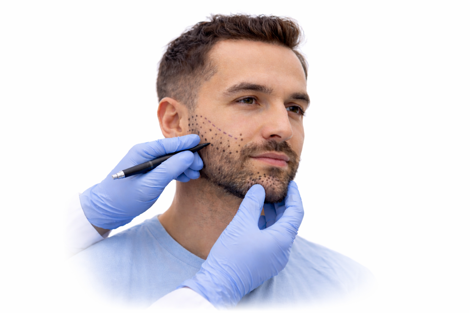 Sakal ve Bıyık Ekimi için klinik ortam konsept görseli