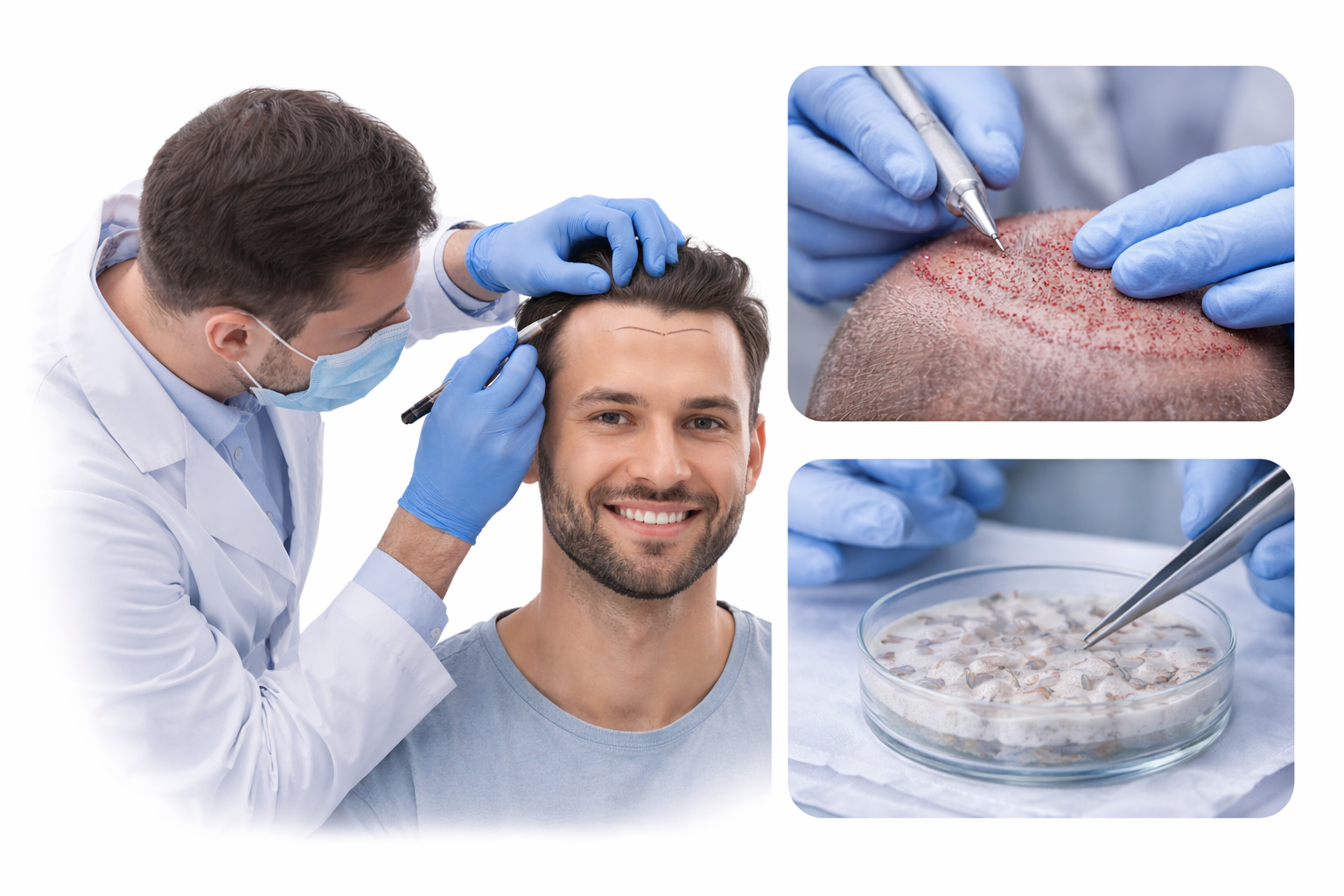 Saç Ekimi için klinik ortam konsept görseli